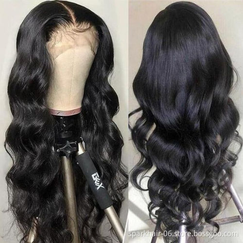 Glueless Front Lace Frontal Wig Wholesale Virgin 100% Cheap Long Brazilian Hd Natural Human Hair Lace Closure Wig